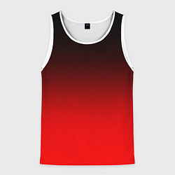 Майка-безрукавка мужская Градиент: от черного до ярко-красного, цвет: 3D-белый