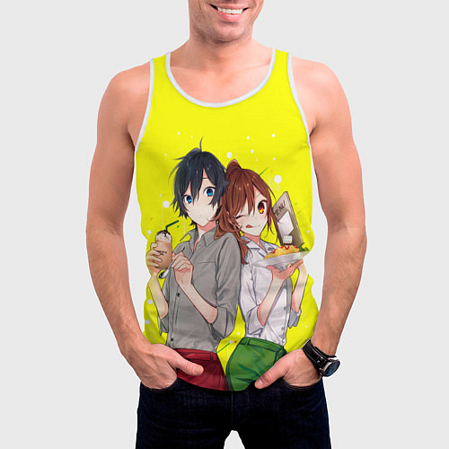 Мужская майка без рукавов Кёко Хори и Изуми Миямура / 3D-Белый – фото 3