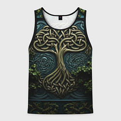 Майка-безрукавка мужская Дерево друидов, цвет: 3D-черный