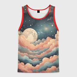 Майка-безрукавка мужская Сказочное небо, цвет: 3D-красный