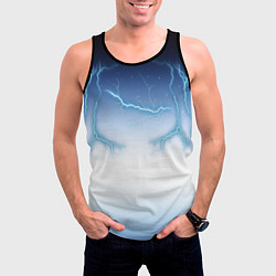Майка-безрукавка мужская Молниеносный разряд, цвет: 3D-черный — фото 2