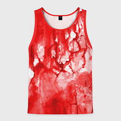 Майка-безрукавка мужская Кровь на белом, цвет: 3D-красный