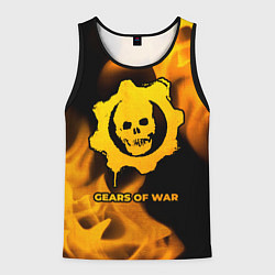 Майка-безрукавка мужская Gears of War - gold gradient, цвет: 3D-черный