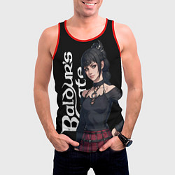 Майка-безрукавка мужская Baldurs gate 3 - shadowheart, цвет: 3D-красный — фото 2