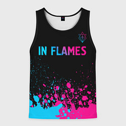 Майка-безрукавка мужская In Flames - neon gradient посередине, цвет: 3D-черный
