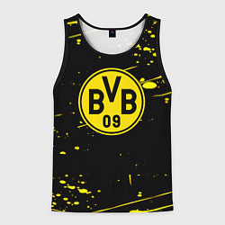 Майка-безрукавка мужская Borussia yellow splash, цвет: 3D-черный