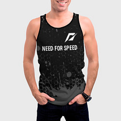 Майка-безрукавка мужская Need for Speed glitch на темном фоне посередине, цвет: 3D-черный — фото 2