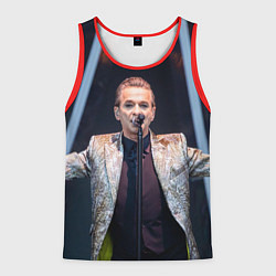 Майка-безрукавка мужская Depeche Mode - Dave Gahan stage memento mori, цвет: 3D-красный