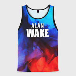 Майка-безрукавка мужская Alan Wake неоновый дым, цвет: 3D-черный