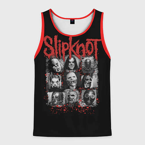 Мужская майка без рукавов Группа Слипкнот / 3D-Красный – фото 1