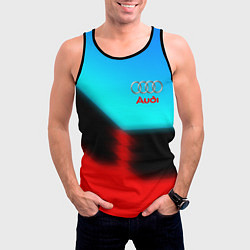 Майка-безрукавка мужская AUDI sport brend color, цвет: 3D-черный — фото 2
