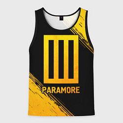 Майка-безрукавка мужская Paramore - gold gradient, цвет: 3D-черный