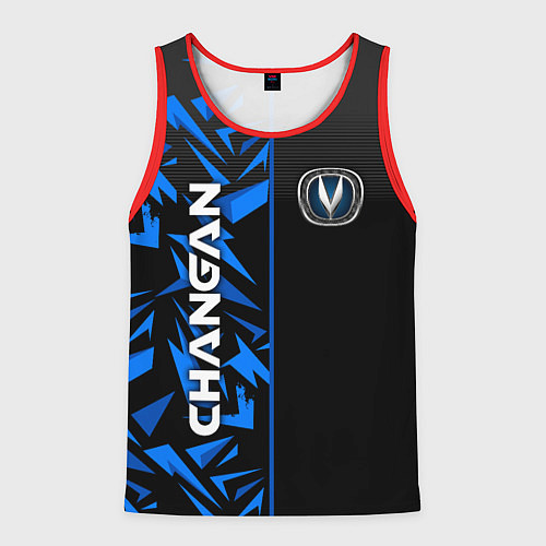 Мужская майка без рукавов Changan - blue uniform / 3D-Красный – фото 1