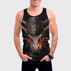 Майка-безрукавка мужская Волшебный хозяин зимы, цвет: 3D-черный — фото 2