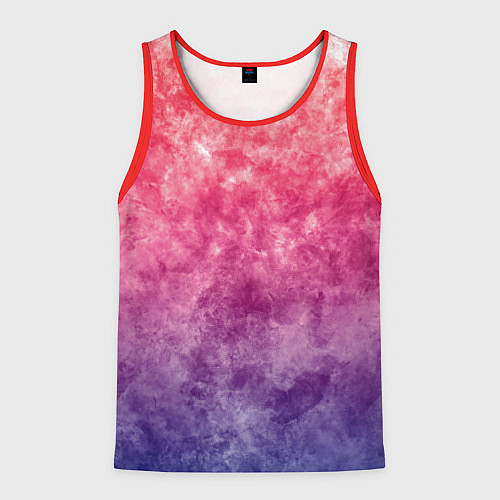 Мужская майка без рукавов Абстракция - сине-красные облака / 3D-Красный – фото 1