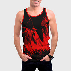 Майка-безрукавка мужская Красное пламя, цвет: 3D-красный — фото 2