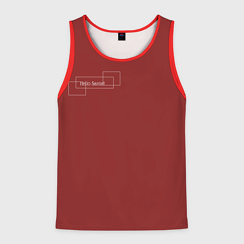 Мужская майка без рукавов НГ без костюма / 3D-Красный – фото 1