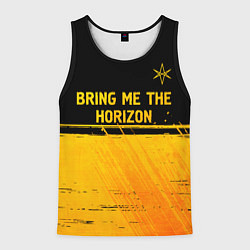 Майка-безрукавка мужская Bring Me the Horizon - gold gradient посередине, цвет: 3D-черный