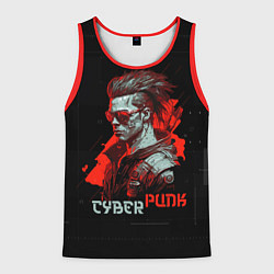 Мужская майка без рукавов Cyberpunk man