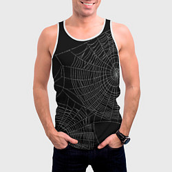 Майка-безрукавка мужская Spider паутина, цвет: 3D-белый — фото 2