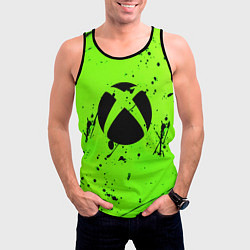 Майка-безрукавка мужская Xbox кислотный стиль, цвет: 3D-черный — фото 2