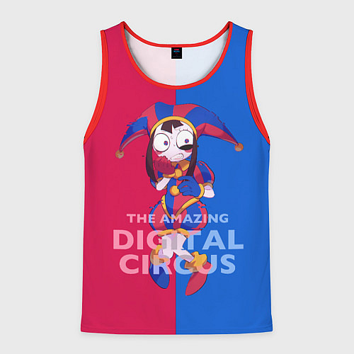 Мужская майка без рукавов Помни в ужасе The amazing digital circus / 3D-Красный – фото 1