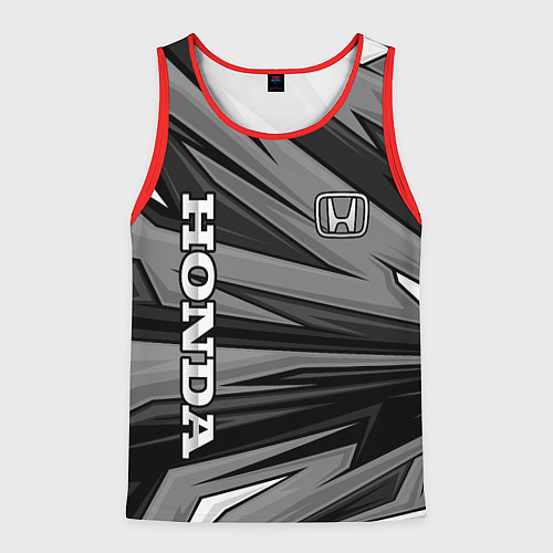 Мужская майка без рукавов Honda - монохромный спортивный / 3D-Красный – фото 1