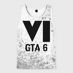 Майка-безрукавка мужская GTA 6 glitch на светлом фоне, цвет: 3D-белый