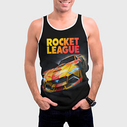 Майка-безрукавка мужская Rocket League - Tyranno GXT, цвет: 3D-белый — фото 2