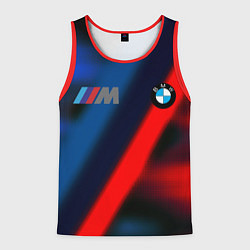 Майка-безрукавка мужская BMW sport абстракция, цвет: 3D-красный