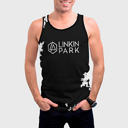 Майка-безрукавка мужская Linkin Park рок бенд, цвет: 3D-черный — фото 2