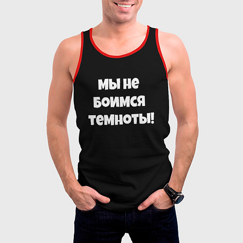 Мужская майка без рукавов Слово пацана цитаты из сериала / 3D-Красный – фото 3