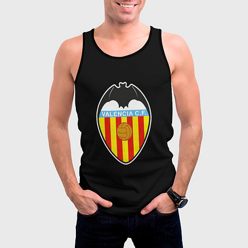 Мужская майка без рукавов Valencia fc club sport / 3D-Черный – фото 3