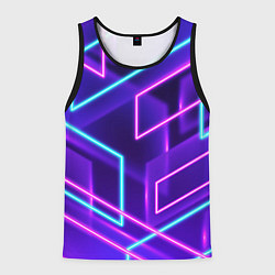 Майка-безрукавка мужская Neon Geometric, цвет: 3D-черный