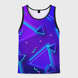 Майка-безрукавка мужская Neon Pattern colored, цвет: 3D-черный