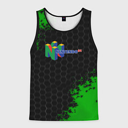 Майка-безрукавка мужская Nintendo 64 броня, цвет: 3D-черный
