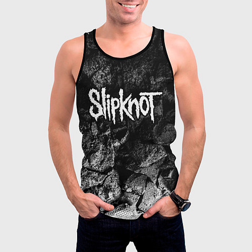 Мужская майка без рукавов Slipknot black graphite / 3D-Черный – фото 3
