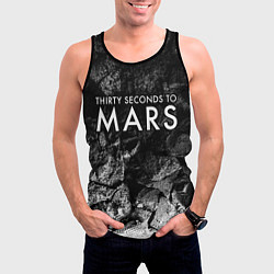 Майка-безрукавка мужская Thirty Seconds to Mars black graphite, цвет: 3D-черный — фото 2
