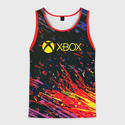 Майка-безрукавка мужская Xbox краски текстура, цвет: 3D-красный