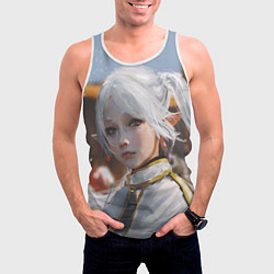 Майка-безрукавка мужская Портрет Фрирен, цвет: 3D-белый — фото 2