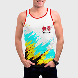 Майка-безрукавка мужская Теккен краски файтинг, цвет: 3D-красный — фото 2