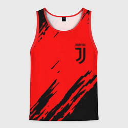 Майка-безрукавка мужская Juventus краски спорт фк, цвет: 3D-красный