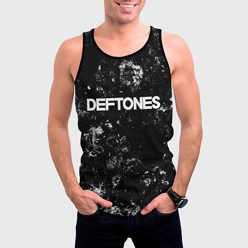 Мужская майка без рукавов Deftones black ice / 3D-Черный – фото 3