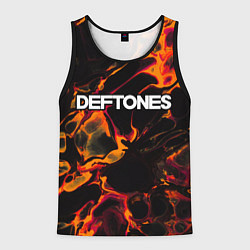 Майка-безрукавка мужская Deftones red lava, цвет: 3D-черный