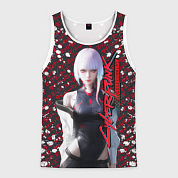 Майка-безрукавка мужская Lucyna Kushinada - Cyberpunk: Edgerunners, цвет: 3D-белый