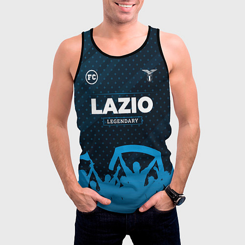 Мужская майка без рукавов Lazio legendary форма фанатов / 3D-Черный – фото 3