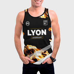 Майка-безрукавка мужская Lyon legendary sport fire, цвет: 3D-черный — фото 2