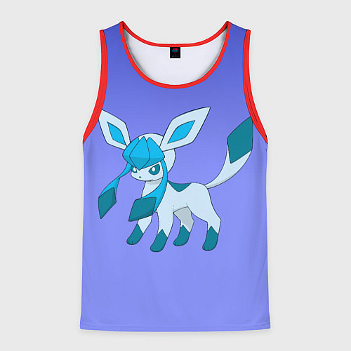 Мужская майка без рукавов Glaceon Pokemon / 3D-Красный – фото 1