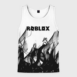 Майка-безрукавка мужская Roblox flame текстура, цвет: 3D-белый