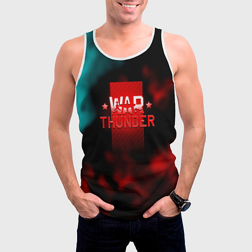 Мужская майка без рукавов Watyhunder online flame / 3D-Белый – фото 3